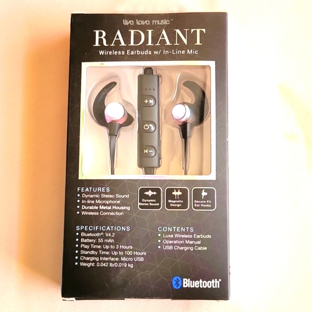 Wireless Earbuds W/In-line Mic